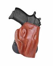 Fits S&amp;W MP 380 Shield EZ 3.675”BBL Leather Paddle Holster Open Top #150... - $65.99