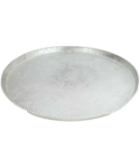Vintage Aluminum Impressed Tray Floral and Leaf Motif 1940s 13&quot; Diameter - $14.94 CAD