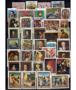 Art Stamp Collection Used All Different Portraits Stained Glass ZAYIX 10... - £6.38 GBP