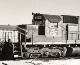 Chicago &amp; North Western Railroad CNW #3041 Locomotive Train B&amp;W Photograph - £7.46 GBP