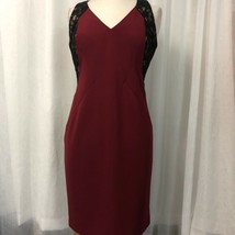 Adrianna Papell Women&#39;s Dress Maroon w/ Black Lace Size 6 NWT - £39.69 GBP