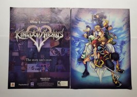 Kingdom Hearts II 2 Disney Square Enix Double Page Magazine Print Ad - £11.76 GBP