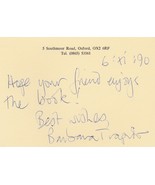 Barbara Trapido - hand written card signed. British novelist - $20.00