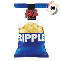 5x Bags Uncle Ray's Ripple Original Potato Chips | 4.5oz | Fast Shipping - £16.99 GBP