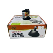 Zilla Black Halogen Mini Dome Terrarium Light &amp; Heat Reptile Lamp Fixtur... - £15.45 GBP