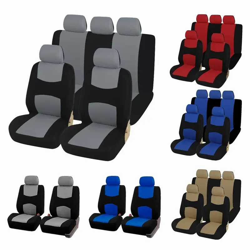 AUTOYOUTH Unique Flat Cloth Car Seat Cover ( Detachable Headrests and Solid - £9.93 GBP+