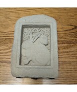 Vintage 1994 Carruth Stone Relief Wall Placque 2 Bunnies 3D 7.5&quot;x5&quot;x 1.5&quot; - £35.10 GBP