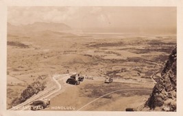 Hawaii RPPC Nuuanu Pali Lookout Honolulu Real Photo 1947 Postcard D41 - £2.38 GBP
