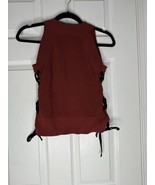 SCOTCH &amp; SODA Maison Scotch Red Sweater Tank Black Velvet Tie Sides Size XS - €23,82 EUR