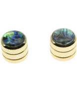 Gold Set of 2 Push on Fit Abalone Top Guitar Knobs Dome Knobs Bass Knob ... - £18.64 GBP