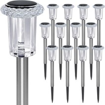 Solar Outdoor Lights 12 PK Solar Lights Outdoor Waterproof Stainless Ste... - $55.91