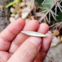 Vintage Tiny Mother of Pearl Marquise Boucher Brooch Pin - $24.99
