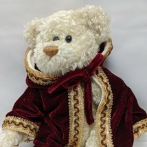 Ty Beanie Baby Red Velvet Hooded Cape Gem  Bear 13&quot; Tall Year 1993 Colle... - $17.81
