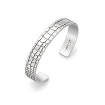 Hoxton London Men's Sterling Silver Wild Crocodile Pattern Cuff Bangle  - $1,100.00