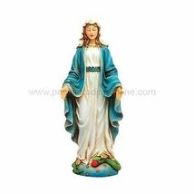 MARY TRAMPLING SERPENT OUR LADY OF GRACE STATUE 6&quot; SMALL WATER FONT ACCE... - $39.22 CAD