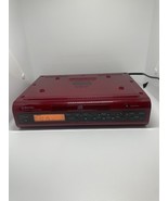 Emerson Under Cabinet CD Stereo Clock Radio Red CKD1612 NO REMOTE TESTED - $33.77 CAD