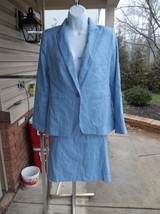 Nwot Ann Taylor Blue Skirt Suit 4P - £47.80 GBP