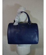 NWT FURLA Ink Blue Saffiano Leather D-light Satchel Bag $248 - Made in I... - $248.00