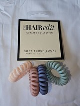 The Hair Edit Pastel Spiral Hair Ties Pony Tail Holders Soft Touch Loop 4 Pack - £7.41 GBP