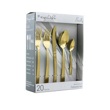 MegaChef Baily 20 Piece Flatware Utensil Set, Stainless Steel Silverware... - $1,573.59 MXN