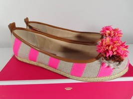 Juicy Couture Gianna Shoes Flats Flower Size 9M Brown Tan Pink *Read* - £19.68 GBP