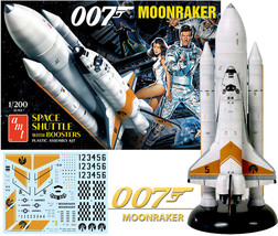 AMT Moonraker James Bond 007 Space Shuttle 1:200 Scale Model Kit #AMT1208/06 NIB - £21.87 GBP
