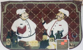 Printed Nylon Kitchen Rug(nonskid)(18&quot;x30&quot;)2FAT CHEFS IN THE KITCHEN,D S... - £14.23 GBP