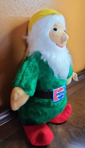 VTG 70s Pepsi Christmas Plush Animal Fair 19" Santas Elf Store Display Stuffed - $59.39