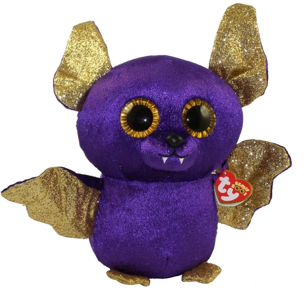 Ty Beanie Boos 7.5&quot; Bat Purple &quot;Count&quot; Plush Halloween - £12.05 GBP