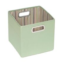 JJ Cole Storage Box Tall (green Stripe)  - $30.00