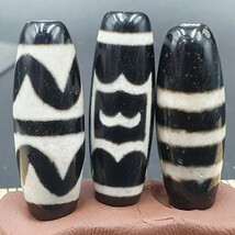 N#342 Himalayan Indo Tibetan rari modelli Dzi amuleto perline lotto 3 pe... - €39,90 EUR
