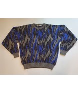 Santana Ltd. Abstract Cosby Style Fuzzy Men&#39;s Sweater Size XL Italy VTG 80s - $39.40