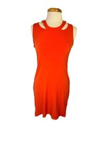 Premise Dresses Bright Orange Cut Out Cut &amp; Sew Layered Dress Size Small - £18.66 GBP