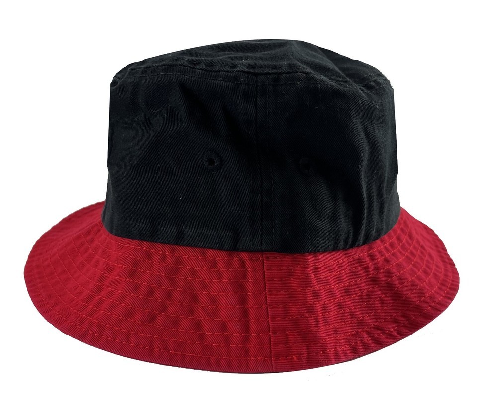 Lids Bucket Hat Two Tone Catcher&#39;s Bucket Hat Unisex Adult Red/Black One... - £5.26 GBP