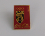 Belgium Lion Shield Emblem Olympic Games &amp; Coca-Cola Lapel Hat Pin - $6.31