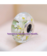 Sterling Silver Handmade Wild Flowers Murano Glass with CZ Murano Glass ... - $7.00