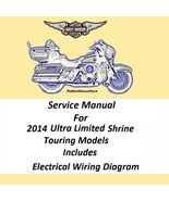 2014 Harley Davidson Ultra Limited Shrine Touring Models Service Manual  - $30.95