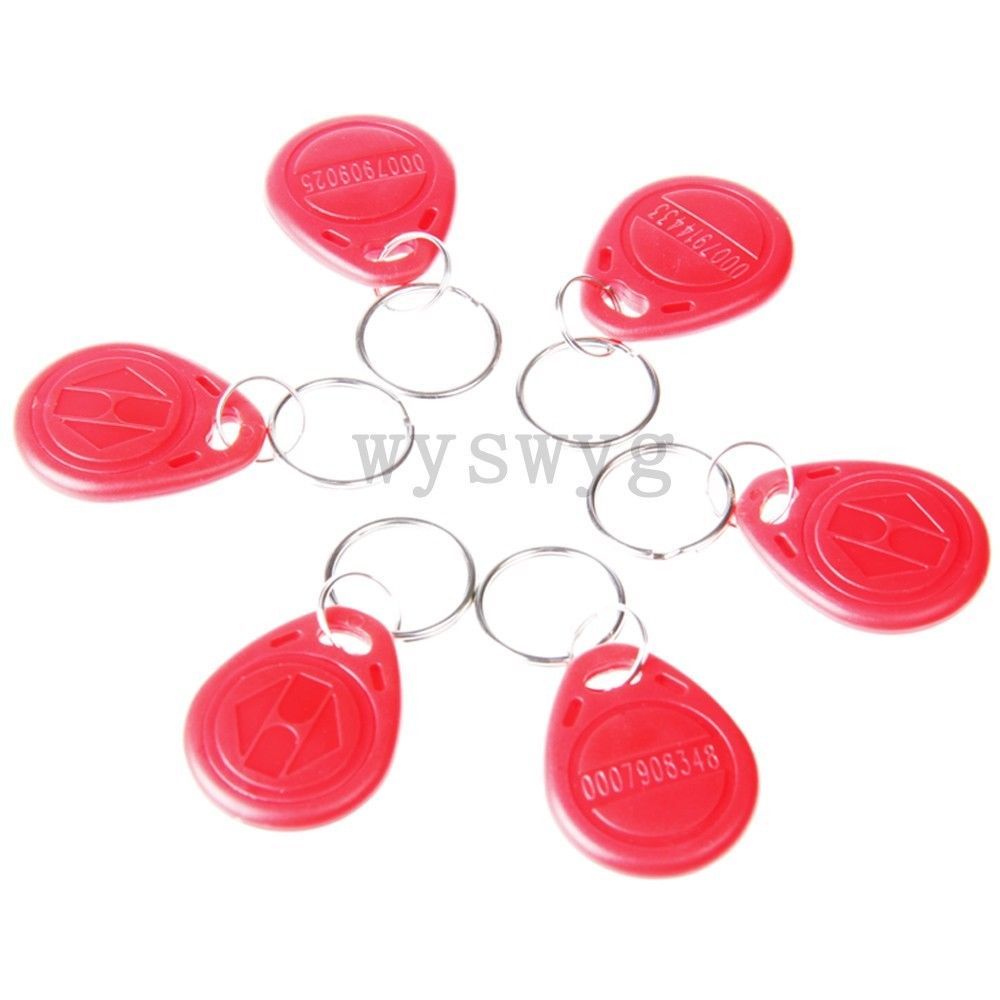 5pcs EM4100 EM4200 Door Key RFID 125KHz Proximity Keyfob Tag For Access ... - $6.37