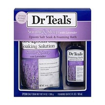 Dr Teal&#39;s Soothe &amp; Sleep With Lavender Epsom Salt &amp; Foaming Bath Oil Sampler - £18.30 GBP