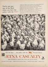 1959 Print Ad Aetna Casualty Insurance Flock of Geese Hartford,Connecticut - $17.65