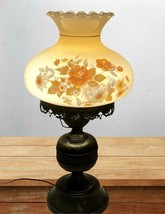 Vintage Hurricane Gone with the Wind Floral Flower Lamp 19” Hand Painted Retro - £77.86 GBP