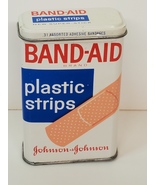 Band Aid Plastic Strip Johnson and Johnson Tin - $12.00