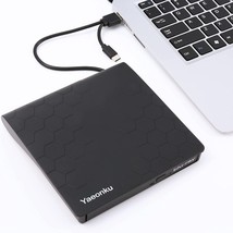 Double Connector External Blu-Ray Cd Dvd Drive, Usb 3.0 Type-C Portable ... - £55.69 GBP