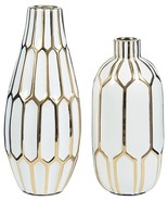 Mohsen - Gold Finish / White - Vase Set (Set of 2) - $87.72 CAD