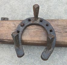 Vintage Rustic Wall Rack Hanger Horseshoes Hat Coat Western Style Wooden Display image 7