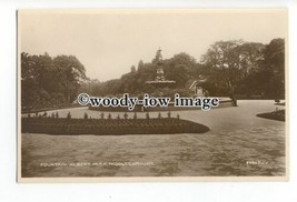 tq1195 - People sat round the Fountain, in Albert Park, Middlesbrough - postcard - $2.54