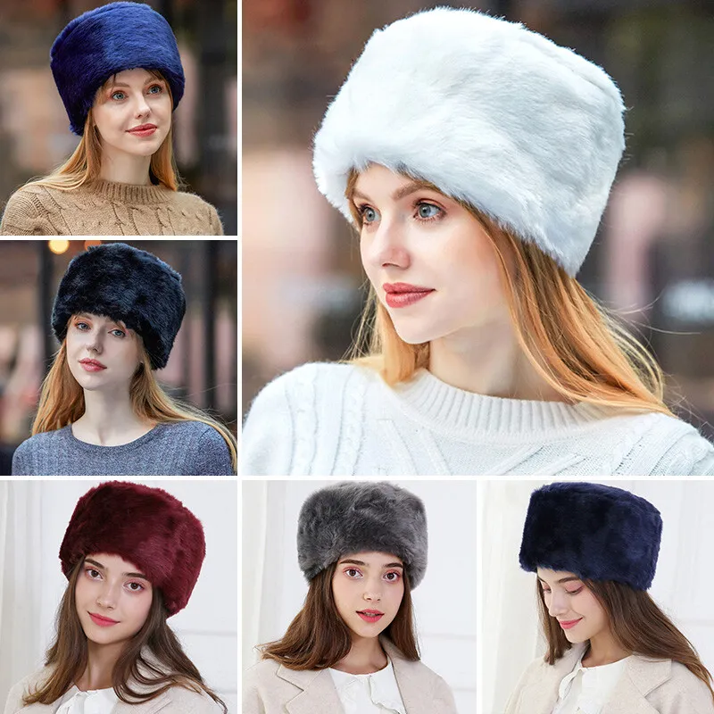 Women’s Ladies Luxury Faux Fur Snow Hat Russian Winter Warmer Ear Cap Sk... - £11.77 GBP