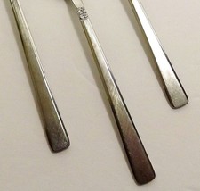 Castle Court  CCS3 Set of 3 Soup Spoons Stainless 7 1/4&quot; Burnished Handle Flower - £7.92 GBP