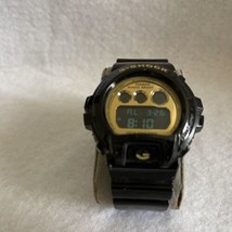 G Shock Casio Watch 1289 Black Gold Digital DW 6900CB Made Thailand Wate... - $79.97