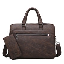 JEEP BULUO High Quality office Business Leather Shoulder Messenger Bags Famous B - £65.24 GBP